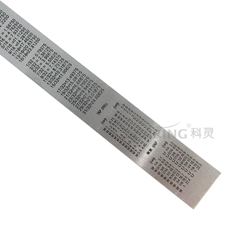 1mm Thick length  measuring  template 30cm stainless steel ruler Flexible