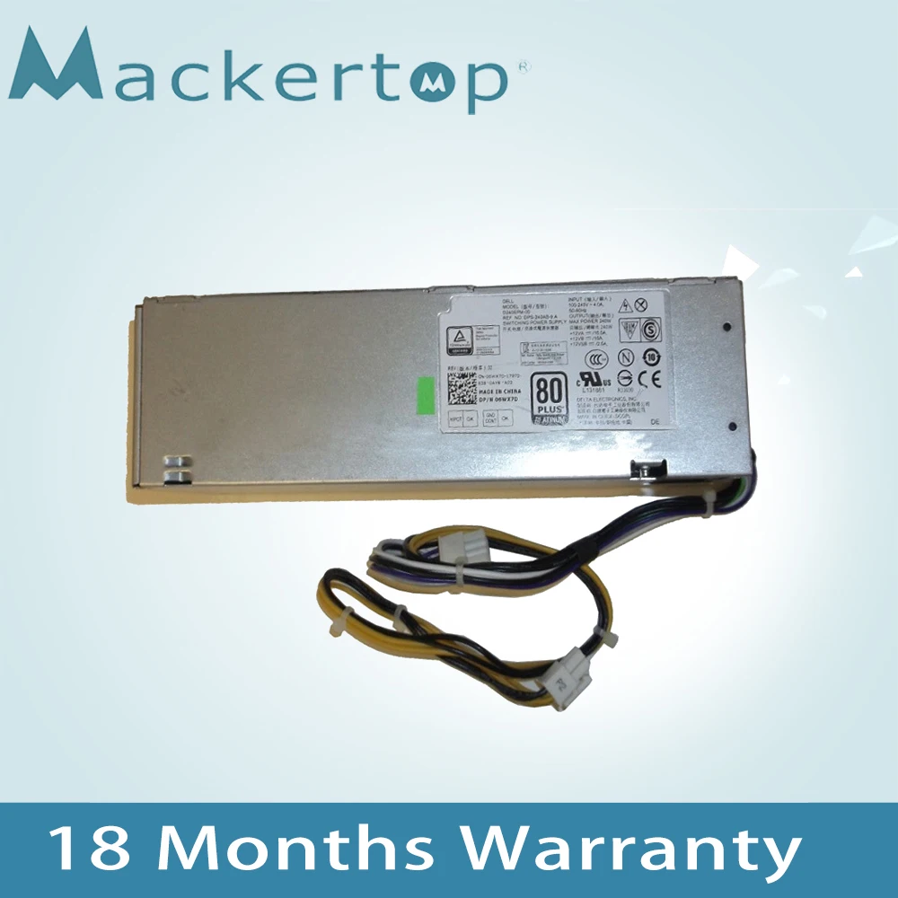 Desktop PSU 240W Power Supply D240EPM-00 For Dell Optiplex 3040 5040 7040 MT Inspiron 3650 6WX7D 06WX7D CN-06WX7D