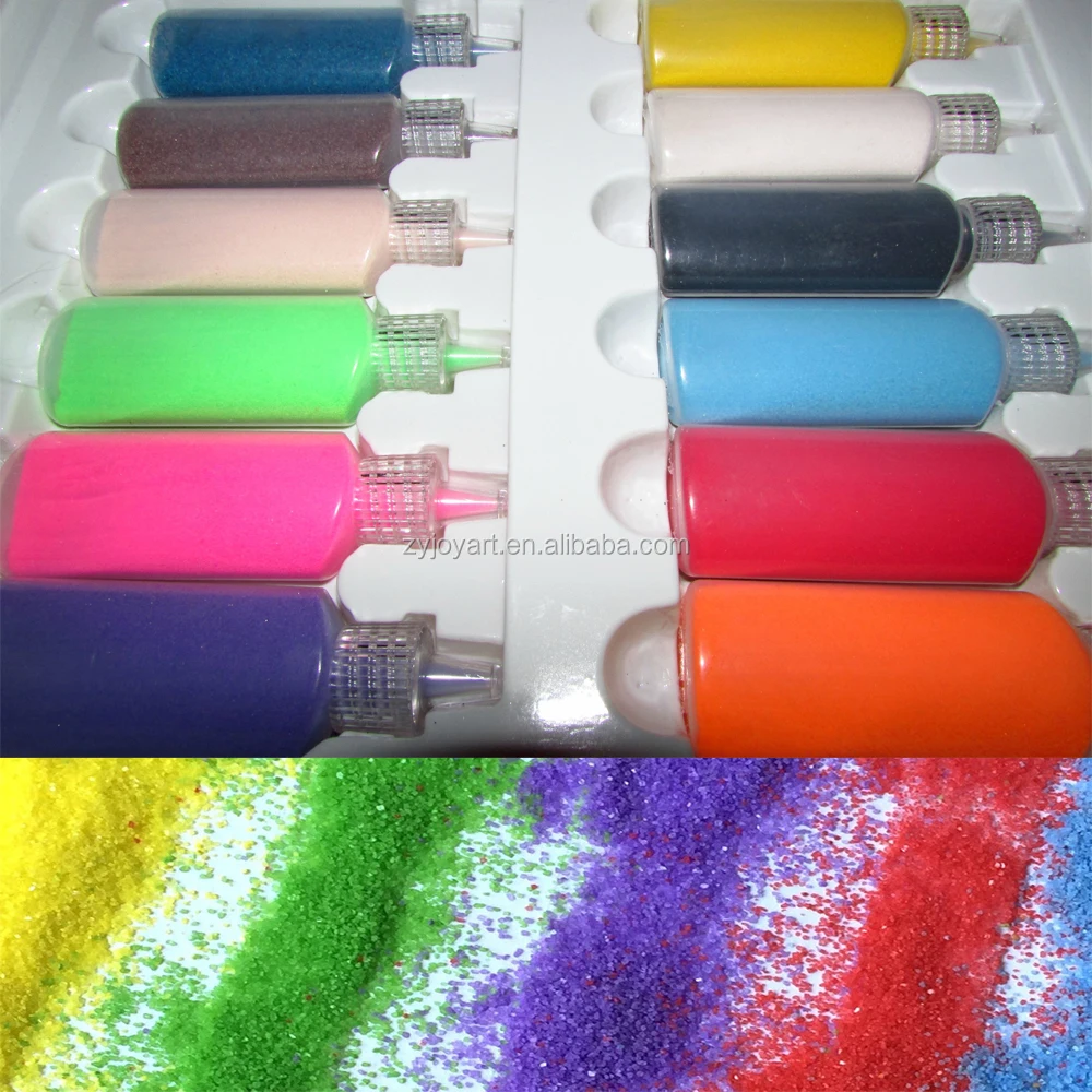 Kids DIY Sand Art Kit with Sand Art Cards and Colored Sand