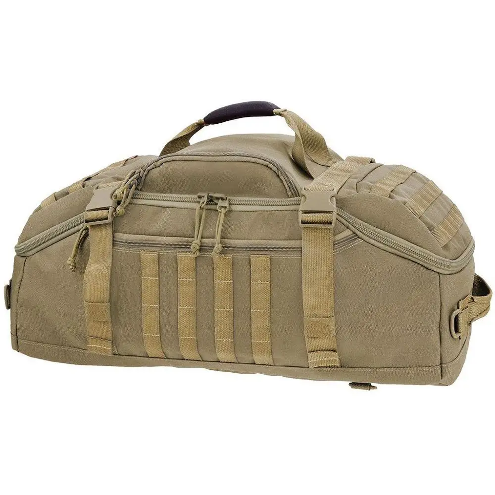 Unique 3-way Travel Bag Tactical Duffle Adventure Bag Military Backpack with Adjustable Shoulder Backpack Straps