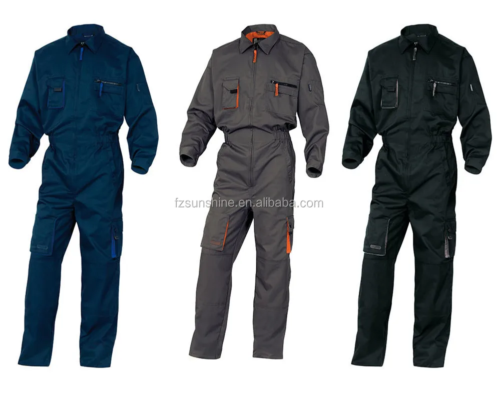 Polycotton European Mens workwear overalls with multi-pocket workwear coverall