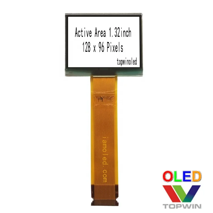1.32' inch 1.3' 1.3inch oled panel 128x96 dots 16 pin white color connector display panel VG-2896GSWEG01 with SPI Interface