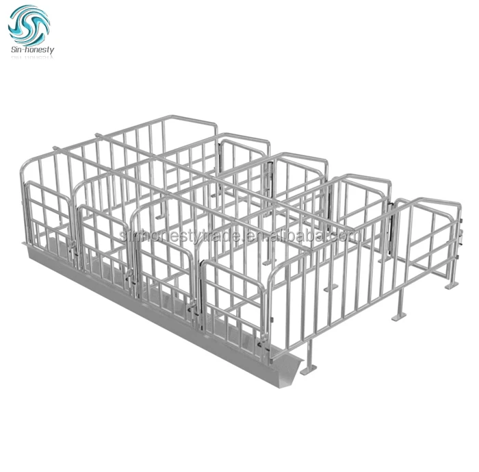 Pregnant pig gestation crates in animal cage for sale