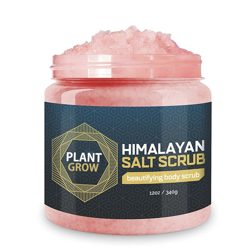 
OEM Hot Selling Himalayan Salt Body Scrub Lychee Fruit Essential Oil Exfoliating Body Scrub 