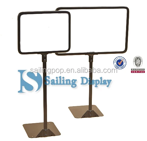 acrylic poster holder POP Display Holder/double pipe sign POP stand