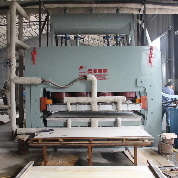 Hot press board making machine for laminate mdf board