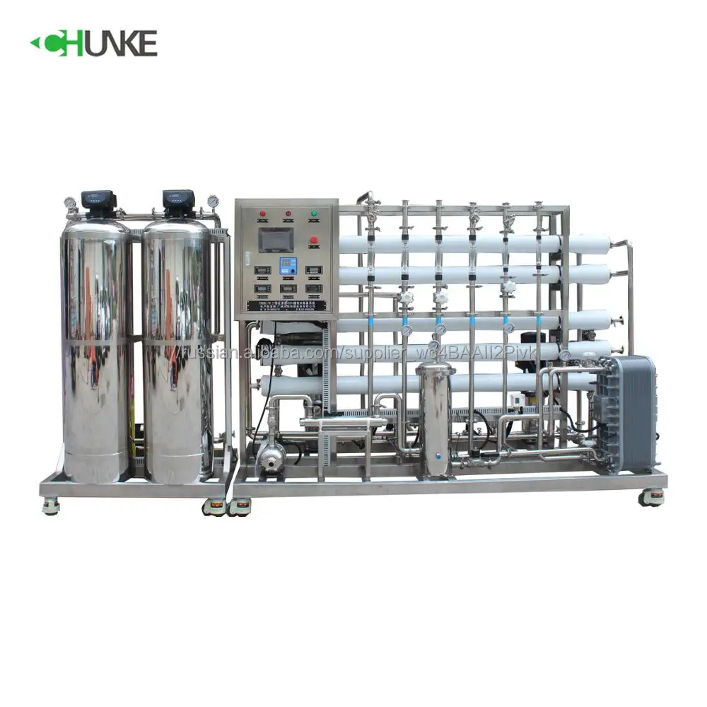Commercial Under Meter RO Mineral Water Plant 1 T/H Reverse Osmosis EDI Membrane Filter with 1000 Liter Water Tank Price