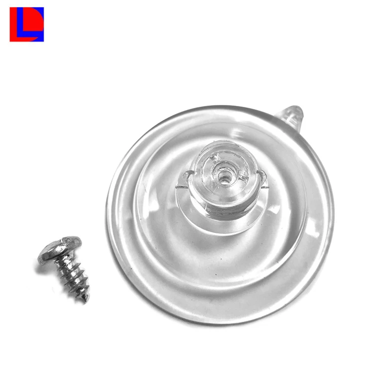 Transparent /clear suction cup with screw for glass
