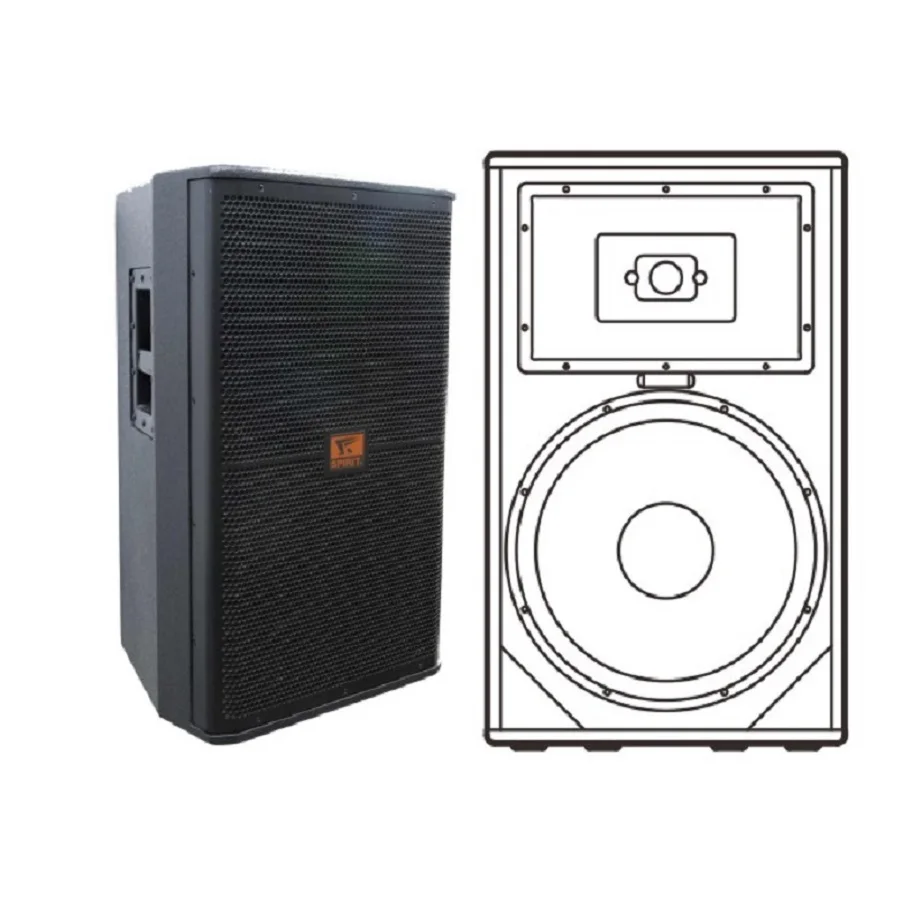 Good Quality!!! Two-Way Loudspeaker PSRX-715 15" High-Power 800W OEM Guangzhou Factory