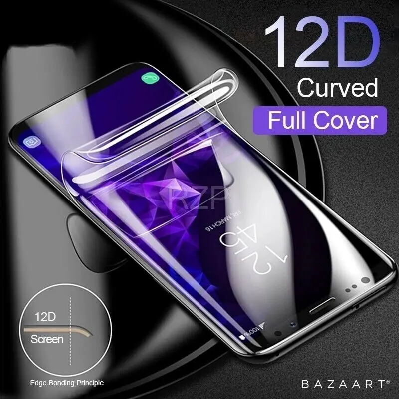 12D Curved Soft Hydrogel Screen Full Cover Protector For Samsung Galaxy S10 S8 S9 +S7 S10e