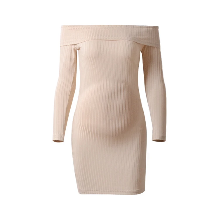 
High Quality Solid Color Polyester Pregnant Women Plus Size Dress & Skirts 