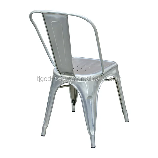 Прозрачный жидкий металлический промышленный винтажный металлический стул