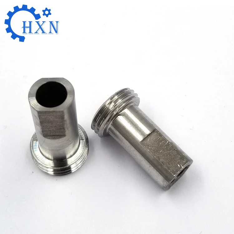 Custom stainless steel CNC machining long inner threaded tube