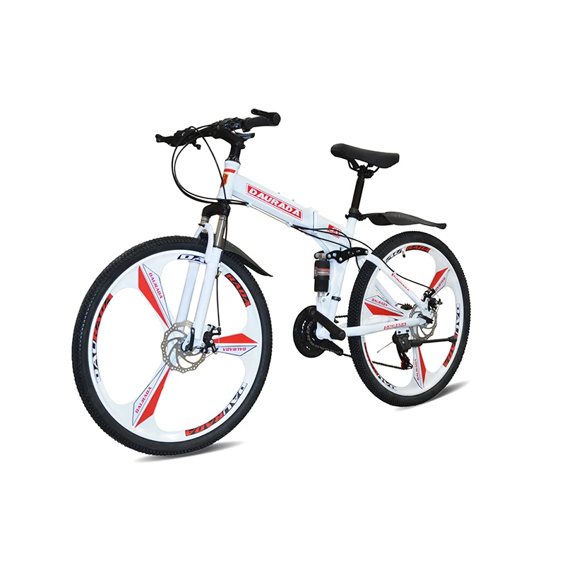 21 Speed Folding Mountain Bike 26 Inch Folding Bicycle Three Knives One Round Wheel MTB