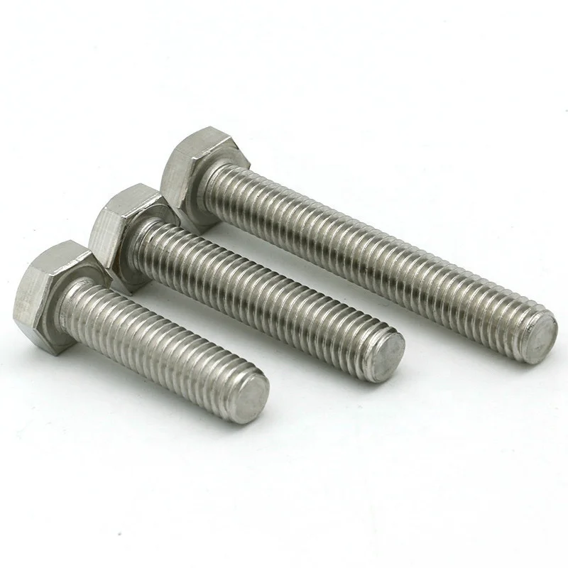 ANSI/ASME B18.2.1 ss304 1/4-20 full thread hex bolt