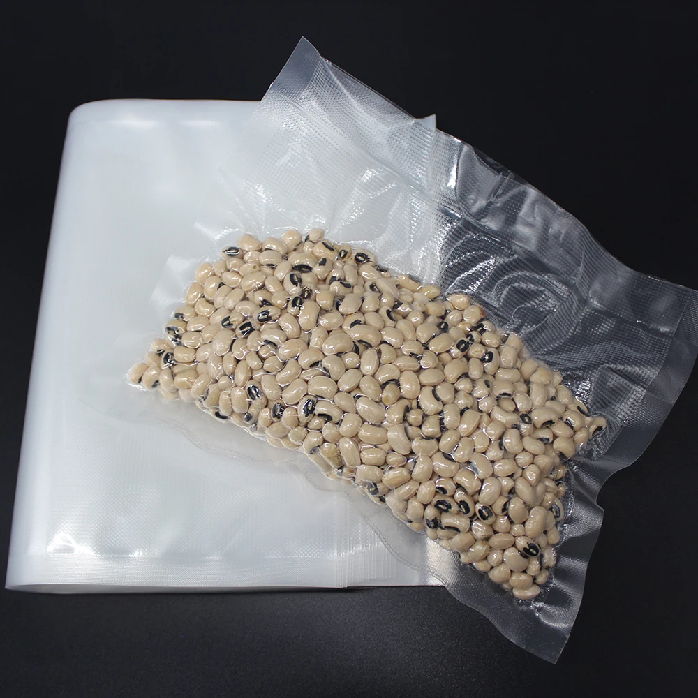 
Custom textured and embossed food saver vacuum sealer bags transparent vacuum bag for vegetables and fruits and meats 