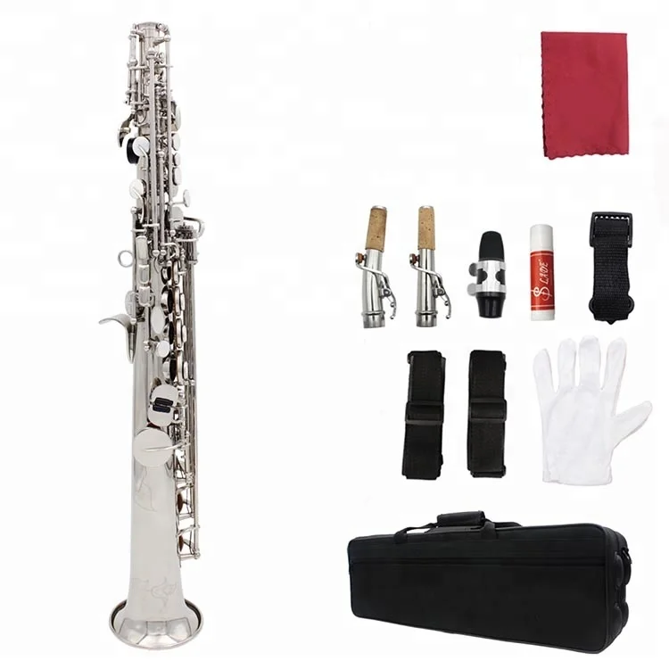 
Accept OEM Dasheng Music DSSS-711S Chinese Cheap Wind Instrument Silver Soprano Stright Saxophone 