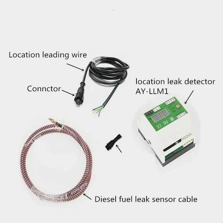 Fuel and water leakage detector for gas station, oil leak detection sensor cable, fuel diesel leak sensing cable AY-LLW5000