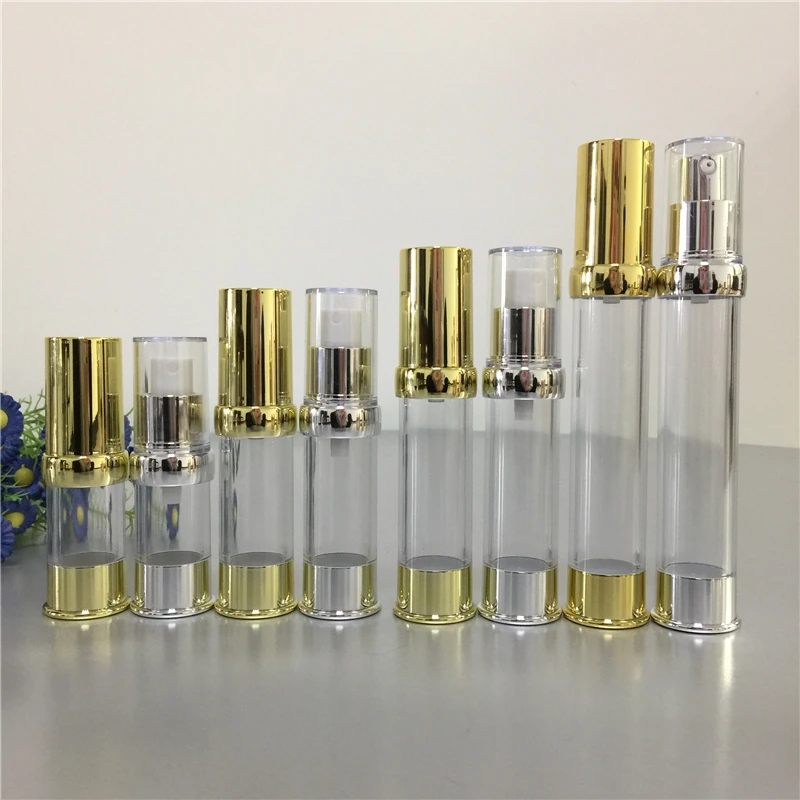 5 мл 10 мл 8 унц. серебро золотое покрытие роскошные безвоздушного насоса бутылки для духов