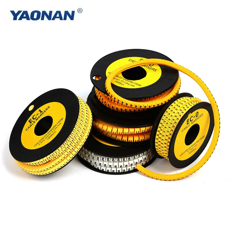 PVC Heat Resistant Clip Cable Marker/ Ec-1 Cable Marker Ferrules