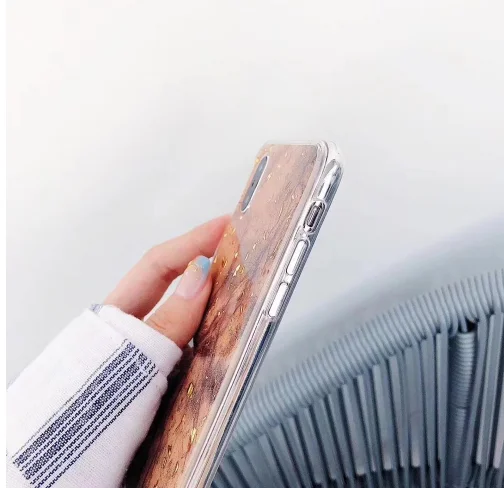 Simple Gold Foil Bling Marble Case For iPhone X XS Max XR Phone Case Soft TPU Cover For iPhone 7 8 6 6s Plus Glitter Case