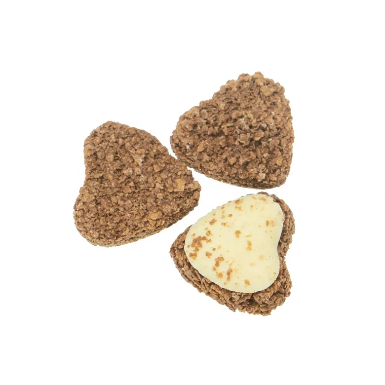 Delicious heart shape milk oatmeal chocolate support OEM