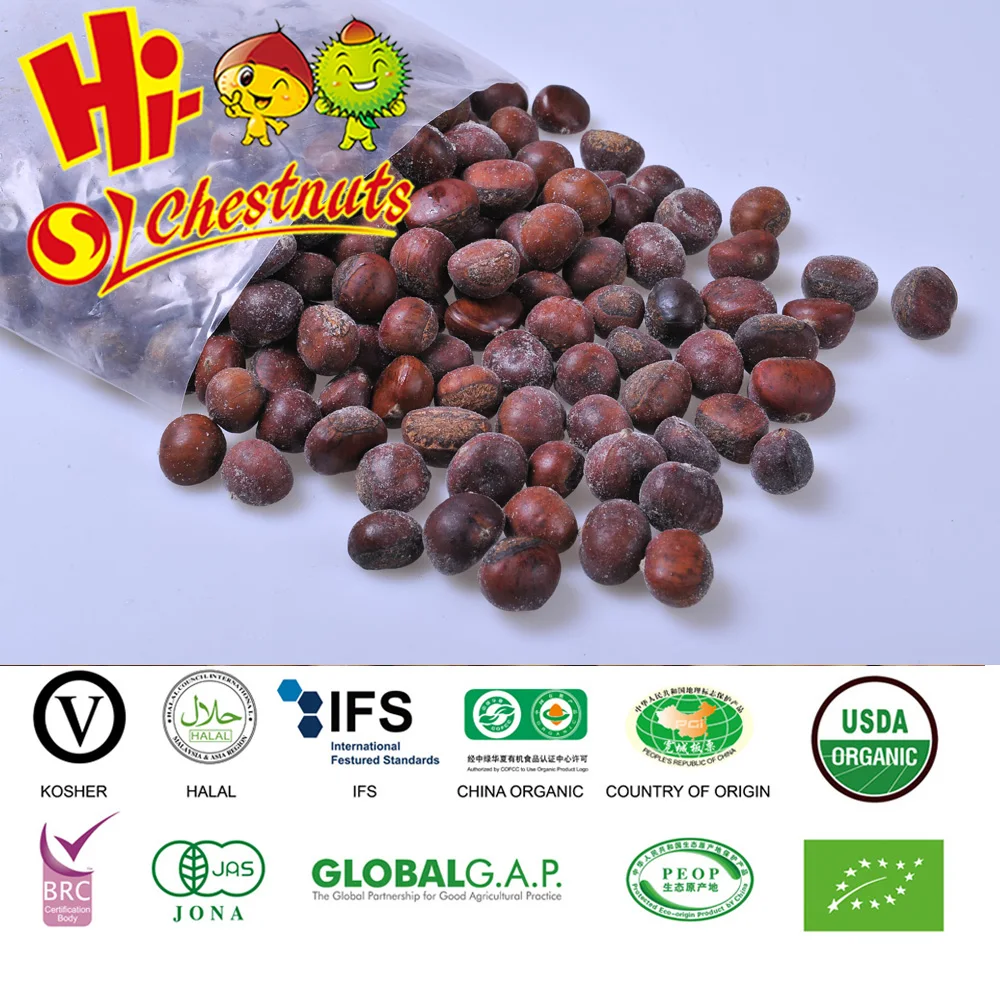 Quick Freezing organic roasted chestnuts frozen chestnut