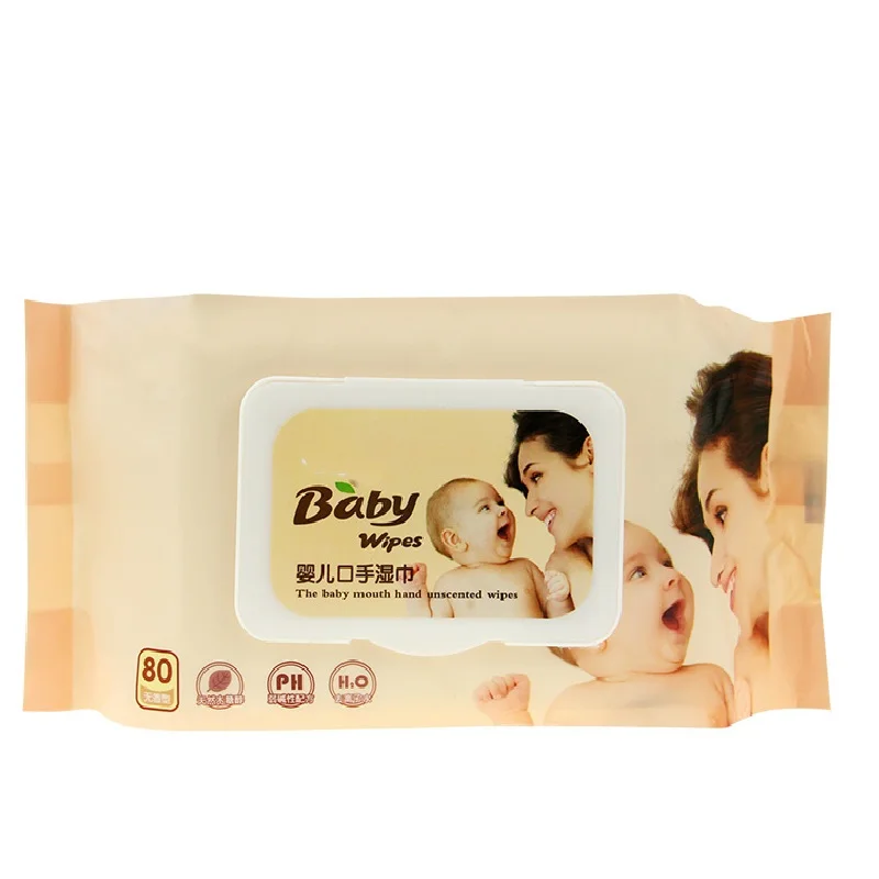 Private Label large Baby Wipe  disposable flushable unscented 100% biodegradable & non alcohol baby wet wipes