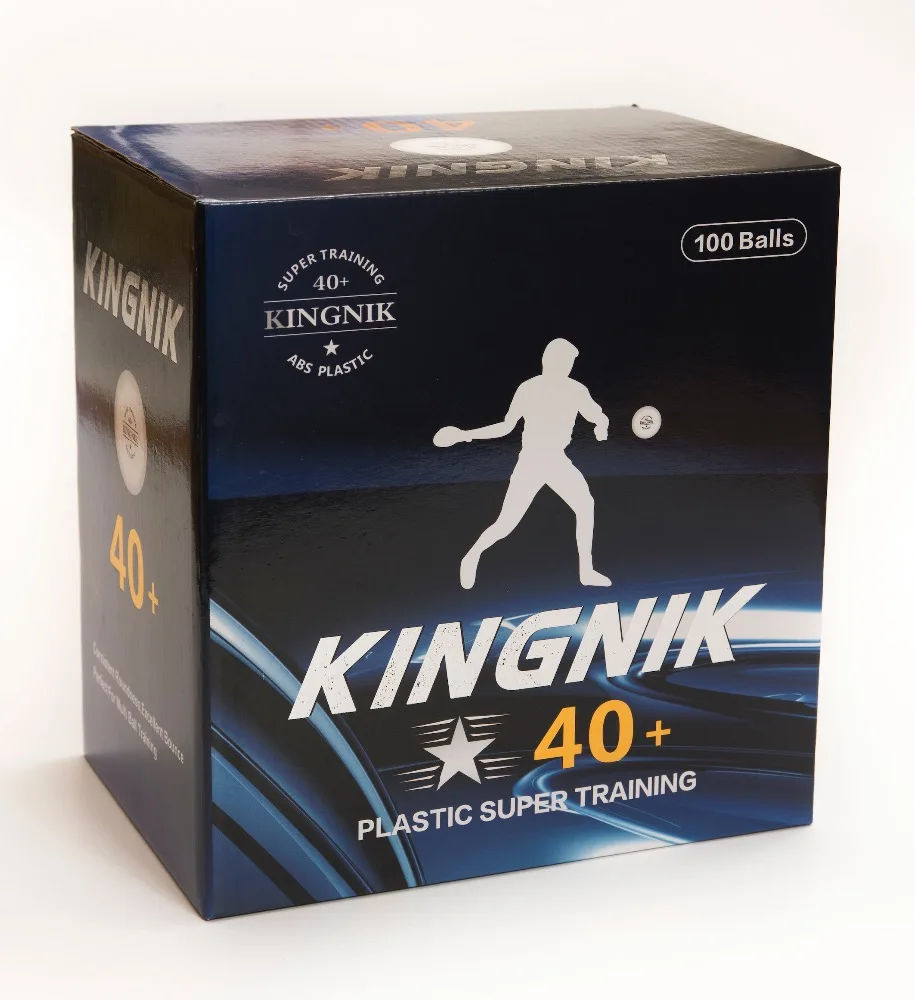 Идеальное вращение KINGNIK super trainining 1 star 40 + белый пластиковый мяч для настольного тенниса