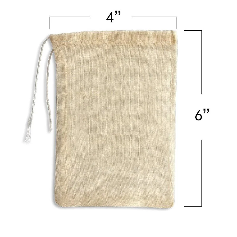 
Reusable Drawstring Cotton Bags, Herbs Cheesecloth Bags, cotton packing bags 