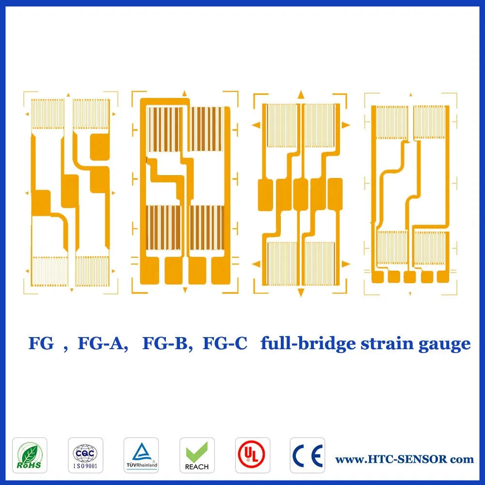 FG full bridge metal foil strain gauges sensor for transducer application