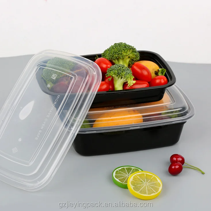 Plastic Disposable Compartment Lunch Box, Food Containers Pp Clear Microwave Safe Plastic take away bento lunch box
