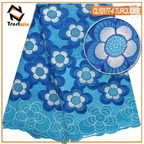 China supplier cotton lace fabrics trim big voile lace fabrics