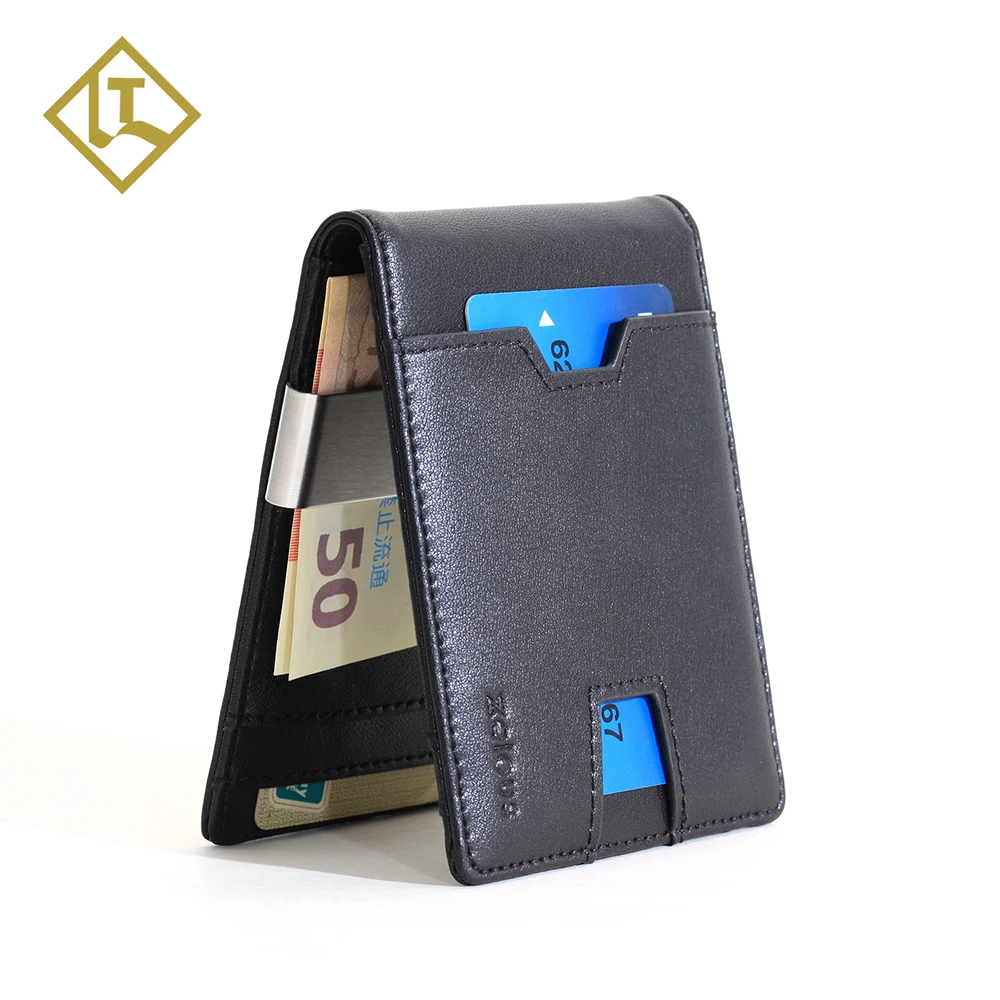 Waterproof leather money clip wallet environmental protection leather credit card holder wallet