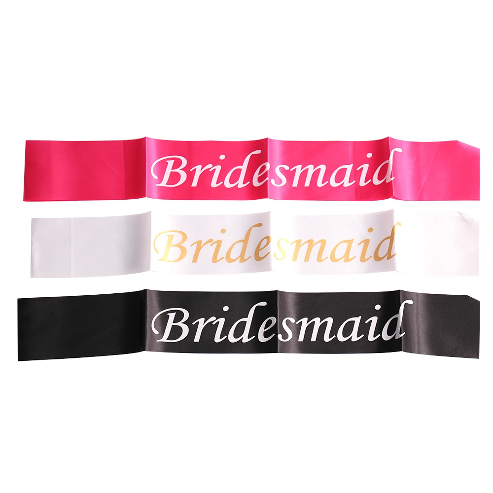 Free Shipping Bachelorette Party Colorful Decoration Bridesmaid Sash