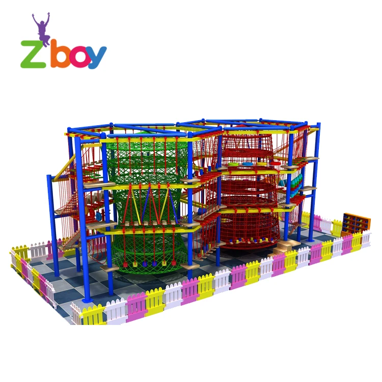 
Indoor High Ropes Challenge Training Course Adventure Activities Park Construction With Franchise 
