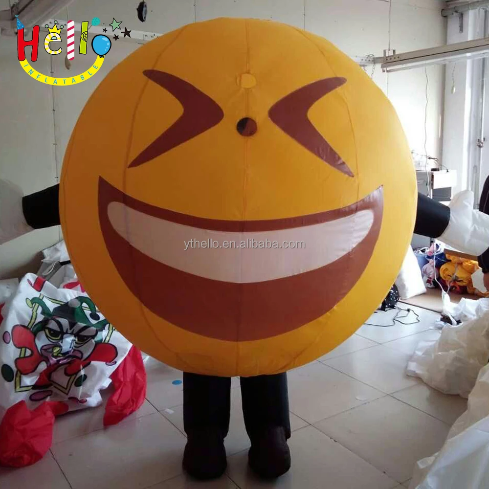 Emote грустный счастливый Megamorph надувной костюм эмоции иконы маскарадный для взрослых