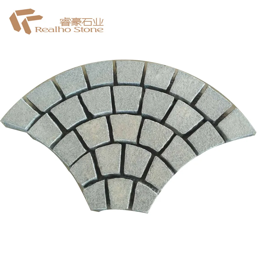 
Fan Pattern Granite Cobblestone On Mesh 
