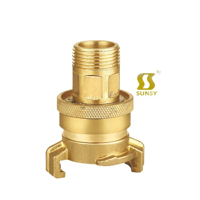 China Yuhuan sunsy shunshui Brass Geka hose coupling quick connector Hexagonal union nipple plug blanking cap elbow equal tee