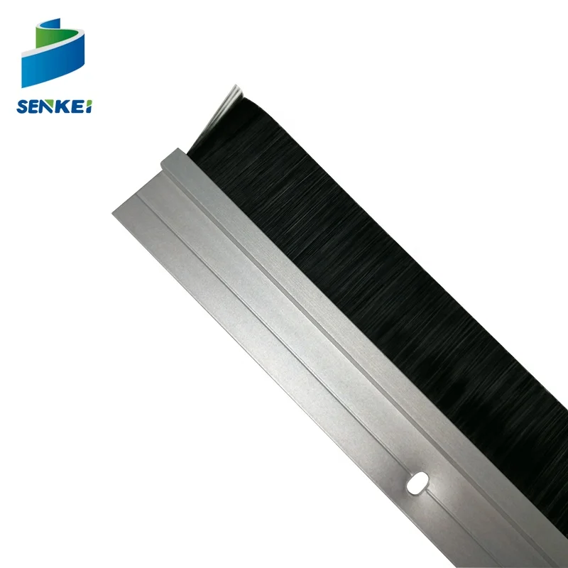 Aluminum Door Bottom sweep Brush weather stripping
