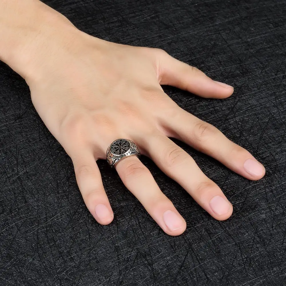 
New Vintage Punk Style Stainless Steel Man Design Ethnic Finger Ring 