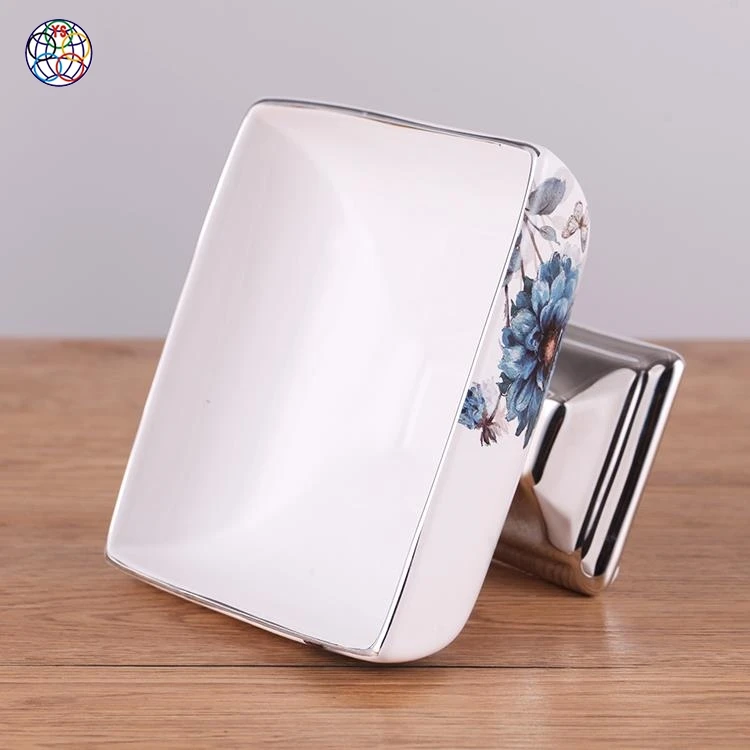 Wholesale wedding ceramic fruit food tray tableware plate with stents