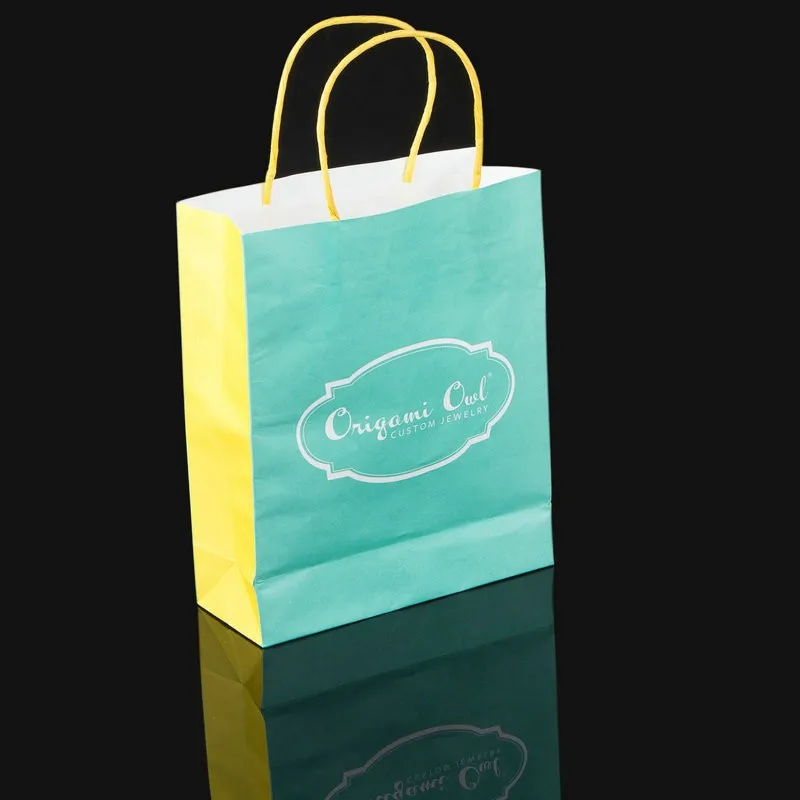 Brown Kraft Paper Handle Shopping Gift Merchandise Carry Bags For Wedding Favors