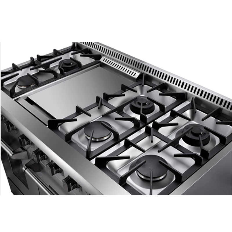 Double Oven 48 Inch Gas Range with 6