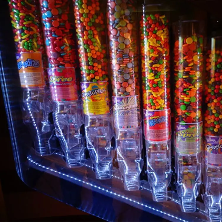 Модный дизайн, прозрачная акриловая длинная трубка для конфет для супермаркета