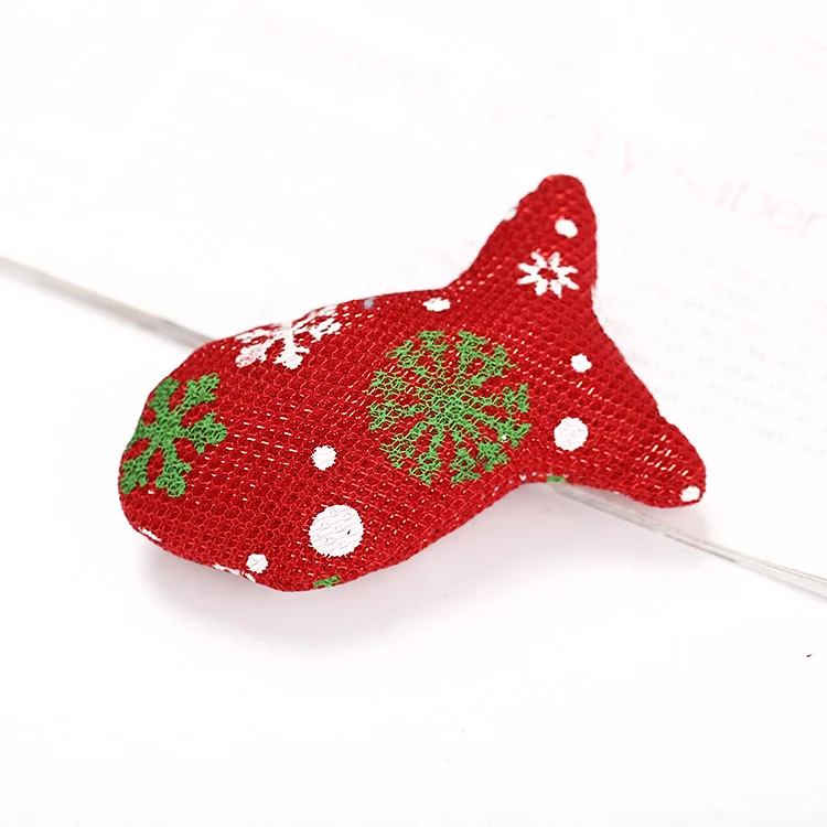 wholesale manufacturer christmas fish cat toy catnip
