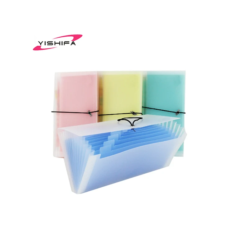 Hot selling plastic classification file folder 12 pockets expanding file folder organiser