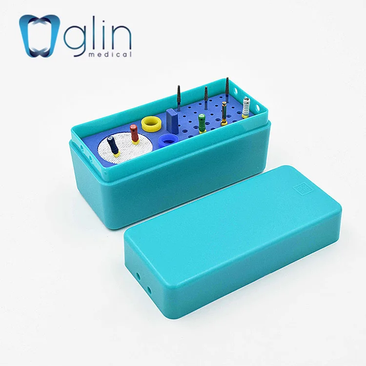 dental sterilization cassette bur holder sterilizer box plastic Dental place storage autoclave dental endo