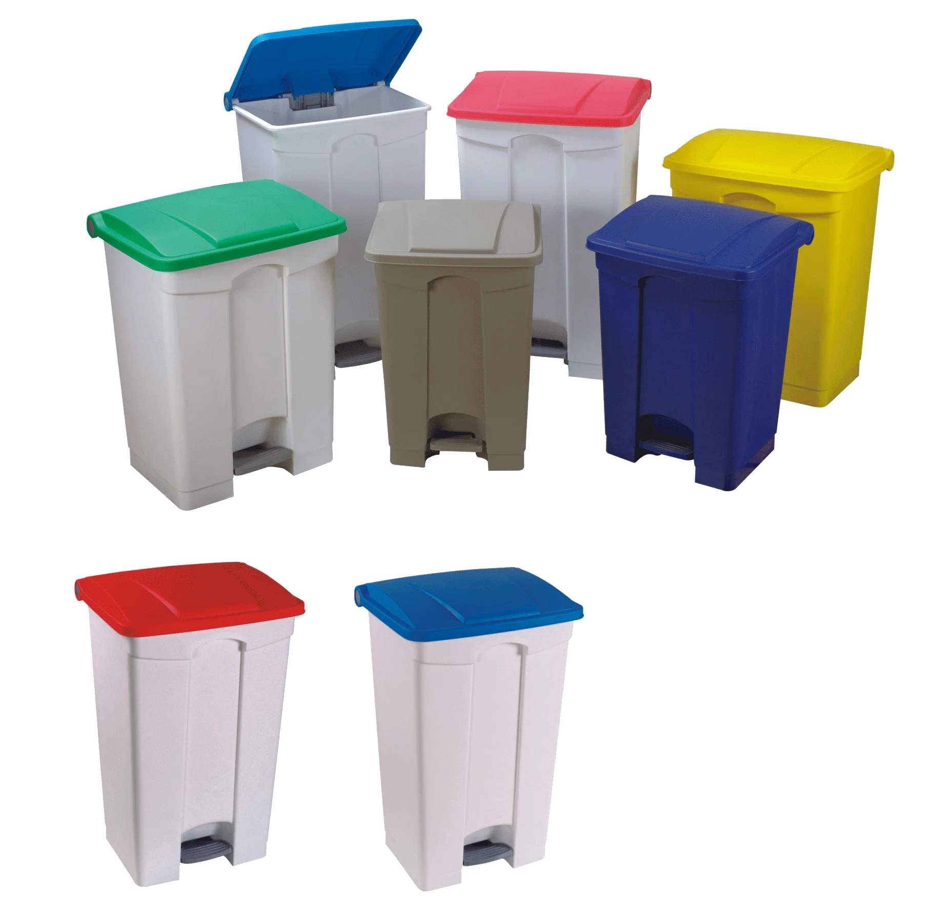 120 Liter Plastic Wheelie Bin with lid foot pedal Waste Bin 68L 87L factory biohazard tall trash can rectangular