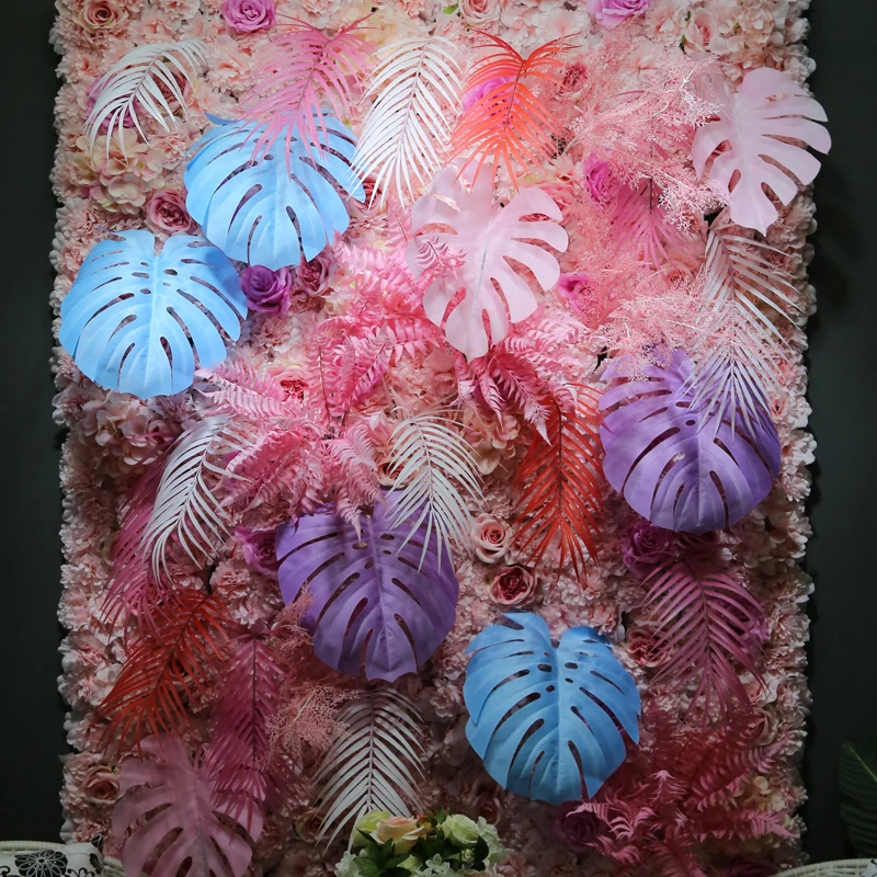 rose hydrangea portable stage decoration backdrop design wholesale artificial flower garland wholesale flower wall backdrop